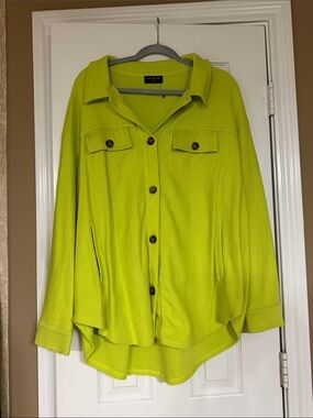 Lane Bryant Bright Lime Green Utility Jacket
